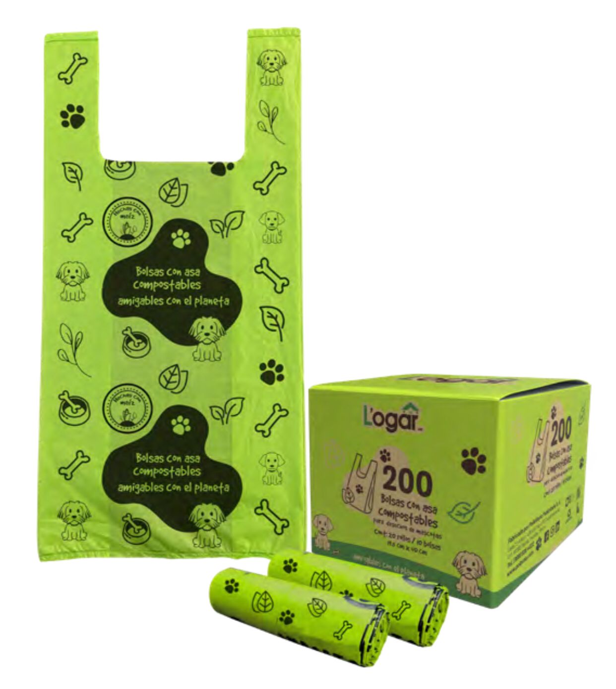 Bolsa para heces mascota mediana