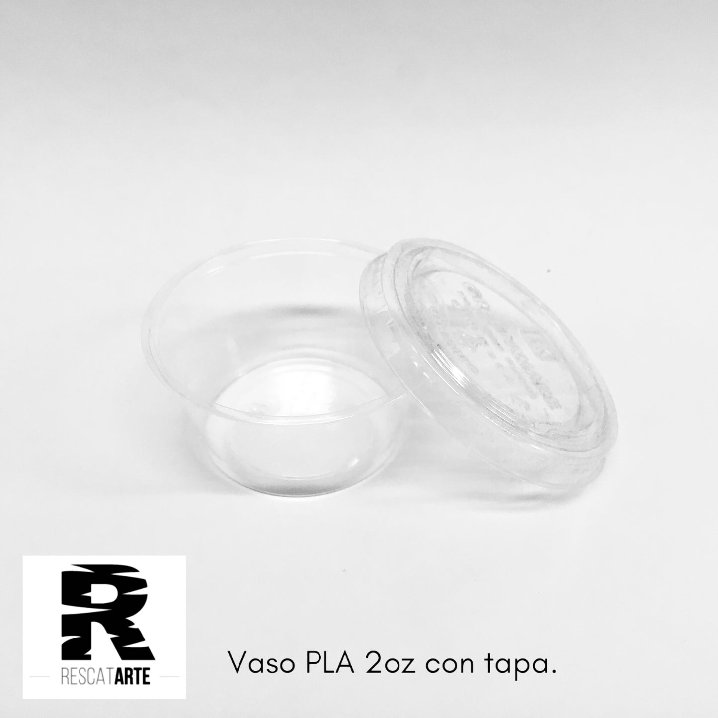 Vaso 2oz / 59ml de PLA con tapa (Biodegradable) - Bebidas Frías