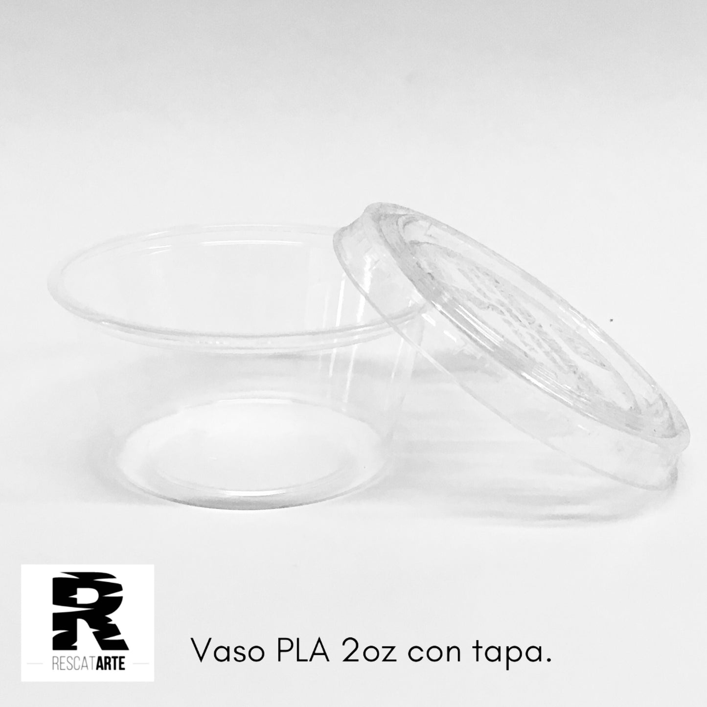 Vaso 2oz / 59ml de PLA con tapa (Biodegradable) - Bebidas Frías