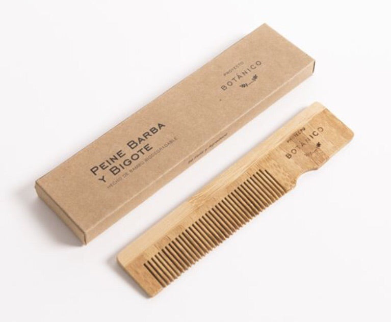 Peine para Barba/Bigote Biodegradable de Bambú