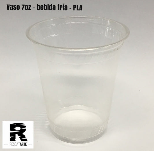 Vaso 7oz / 207ml de PLA (Biodegradable) - Bebidas Frías
