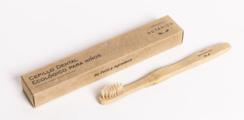 Cepillo de Dientes para Niños Biodegradable de Bambú